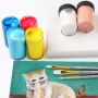 Factory direct sale high quality 25ml plastic tube acrylic paint set 24 pieces free 3 brushes