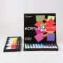 Factory direct sale 24 colors 20ml aluminum tube acrylic paint set for artist painting