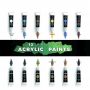 12 Colors Acrylic Paint set 12ml Aluminum Tubes with Customized Logos