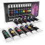 12 Colors Acrylic Paint set 12ml Aluminum Tubes with Customized Logos