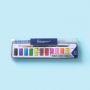 Solid Watercolor Paint Set 12 24 36 Colors Tin Box Package With Metal Ring Nylon Hair Artist Brush And Watercolor Brush