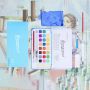 High Quality 18 Colors Watercolor Cake Solid Watercolor Paint Set Paintbrush Free Gifts Tin Box