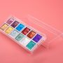 Wholesale solid watercolor paint set 12 metallic glitter colors for art painting