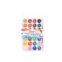 Amazon Hot Sale 36 Colors Solid Cake Watercolor Paint Set with Plastic Box and Free Brush