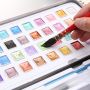 aquarelle watercolor paints set12/36Glitter Watercolor Paints Metallic Solid Colors Metal Case for Art Painting Watercolor