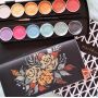 Amazon Hot 12 Color Artist Metallic Watercolor Paint Set With Water Brush Pen for Painting Glitter Water Colour Pearlescent