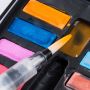 Manufacturer 24 colors solid watercolour paint set with water brush pen
