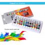 Private Label Artist Non-toxic 12pcs Acrylic Paint Set For Kids Painting