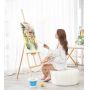 Multi-functional easel wood standing easel sketch learning triangle painting easel
