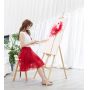 Multi-functional easel wood standing easel sketch learning triangle painting easel