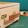 Customized High Quality Wooden 3-Drawer Box Easel Brush Storage Art Box Easel