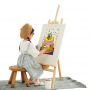 120cm height adjustable portable children folding easel wooden stand for painting