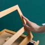 Customized High Quality Wooden 3-Drawer Box Easel Brush Storage Art Box Easel