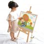 90cm adjustable portable wooden painting Triangle floor children folding easel for kids