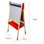 OEM wooden kids blackboard easel with black and white magnetic board