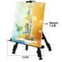 Extra Thick Iron Metal Tripod Adjustable Height Artist Easel Stand with Portable Bag for Floor/Table-Top Drawing and Displaying