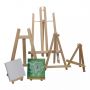 Ajustable Pine Wood Table Easel in Studio for painting