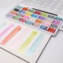 watercolour Semi-Moist Paint Set, 28 Metallic Colors Watercolor Cake Set with Classic Paint Brush, Idea for Kids