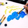 Acrylic Paint Set of 12 Colors, 22ml / 0.74oz Primary Acrylic Paint for Beginners, Supplies for Canvas
