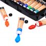 Acrylic Paint Set of 12 Colors, 22ml / 0.74oz Primary Acrylic Paint for Beginners, Supplies for Canvas