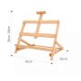 2022 Top selling beech wood Heavy Duty Tabletop Wooden H-Frame Studio Easel with an adjustable track bar