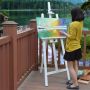 White Color Children Wooden Painting Easel