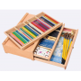 2021 double Drawer Wood Art Storage Box for pastel pencil