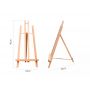 2021 50cm Tall beech wood portable Counter top display easel for magazine