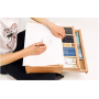 2021 double Drawer Wood Art Storage Box for pastel pencil
