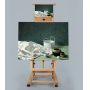 2021 New Art supplies Top selling beech Deluxe Movable H-Frame Studio Easel for master's painting