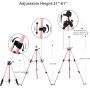 Rose Gold Color Thick Aluminum Metal Tripod Display Easel