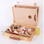 2022 Multi-Functional Wooden Artist Easel Drawing Painting Portable Storage Box with handle