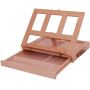 Portable Foldable Paint Box Wooden Easel With Handle And Storage Drawer