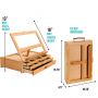 Heavy Duty Tabletop Wooden H-Frame Studio Easel Portable Sturdy Table Desktop Holder Stand