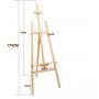 170cm Wood Easel Stand Portable Floor Easel For Adjustable Height Artist Easel