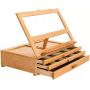 Heavy Duty Tabletop Wooden H-Frame Studio Easel Portable Sturdy Table Desktop Holder Stand