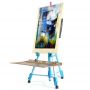 professional triangle shape metal plate display easel stand for artist