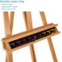 Art Professional Solid Beech Large Floor Studio Painters Easel For Adults