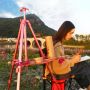 New Design Adjustable Pink 150cm Aluminum Painting Easel Set For Painting
