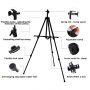 Drawing Easel Display Frame Folding Black Iron Metal Easel For Artists Student