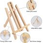 12 Inch Adjustable Foldable A Frame Wood Easel Table Easel For Drawing, Oil Water Painting