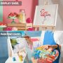 12 Inch Adjustable Foldable A Frame Wood Easel Table Easel For Drawing, Oil Water Painting