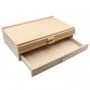 3 Drawer Wooden Artist Storage Supply Easel Box For Pastels Pencils Pens Markers