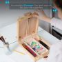 2022 Art Adjustable Wood Easel Box Perfect Wooden Storage Box for Drawing, Painting
