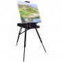 Professional Black Red OEM Wood Collapsible Easel For Artists Painting