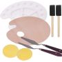 51 Piece Professional Acrylic Paint Kit Painting Supplies Set Includes Wood Table Easel