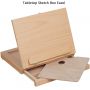46 Pcs Easel Painting Set With Acrylic Paints Set Canvas Panels Brushes Set Wood Palette