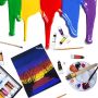 24 Colors Acrylic Paint 12 Pcs Artist Brushes Acrylic Paint Brush Set For Painting