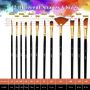 24 Colors Acrylic Paint 12 Pcs Artist Brushes Acrylic Paint Brush Set For Painting