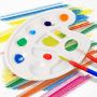 Art Premium 24Colors Acrylic Paint Set Kit With 15PCS Paint Brushes Palette Sponge Canvas